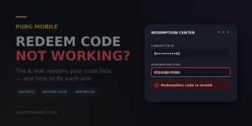 PUBG Mobile redeem code not working error on the redemption center
