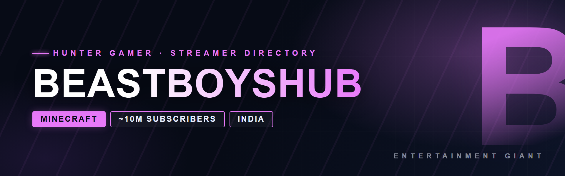 BeastBoyShub - Minecraft creator from India