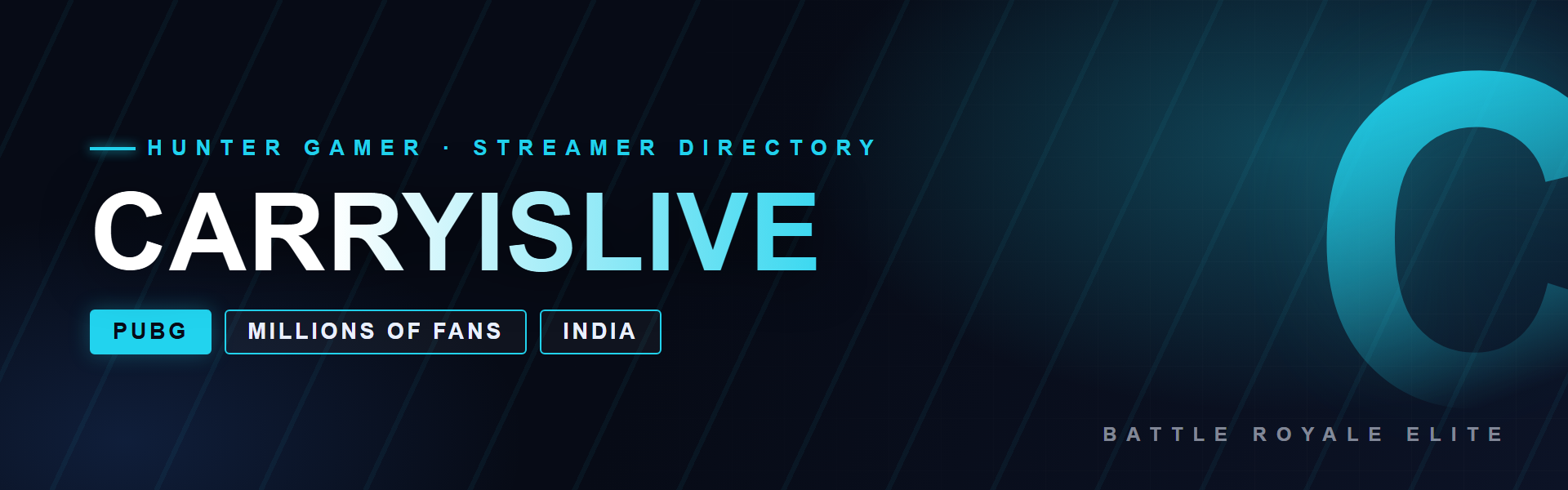 CarryisLive - PUBG creator from India