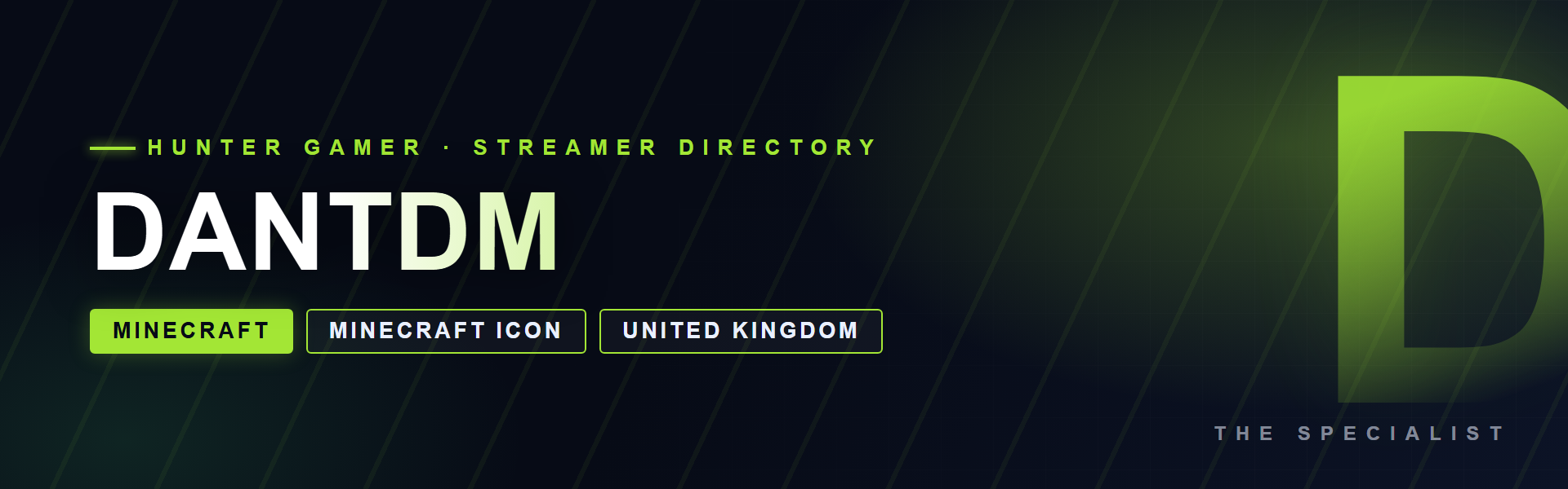 DanTDM - Minecraft creator from United Kingdom