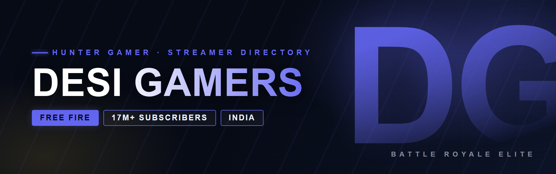 Desi Gamers - Free Fire creator from India