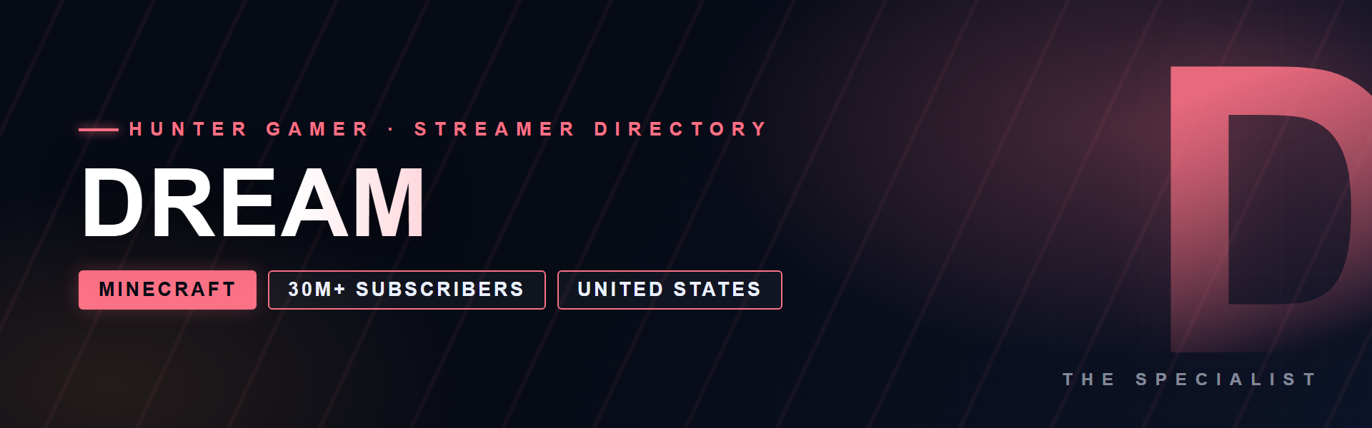Dream 14 Dream - Minecraft creator from United States
