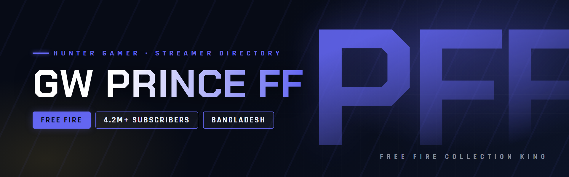 GW PRINCE FF 14 GW Prince FF - Free Fire collection showcase creator from Bangladesh