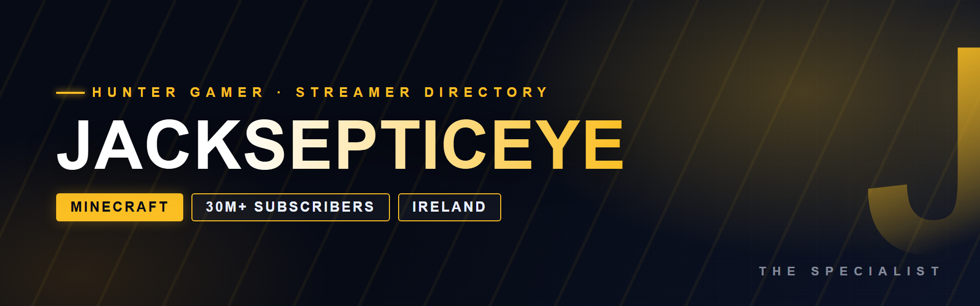 Jacksepticeye - Minecraft creator from Ireland