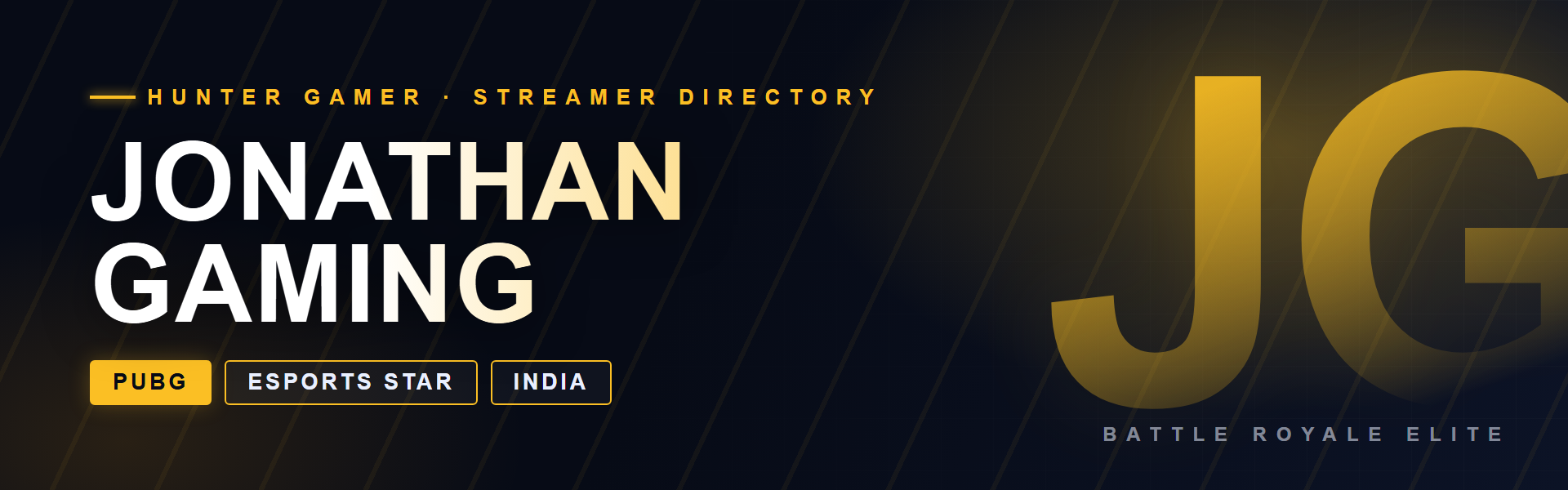 Jonathan Gaming - PUBG creator from India
