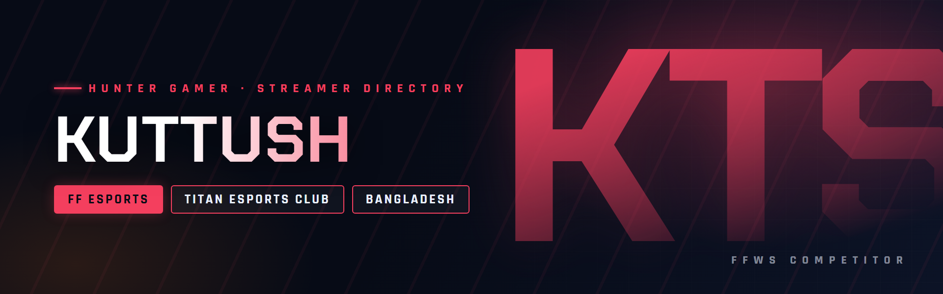 Kuttush - competitive Free Fire pro from Bangladesh with Titan Esports Club