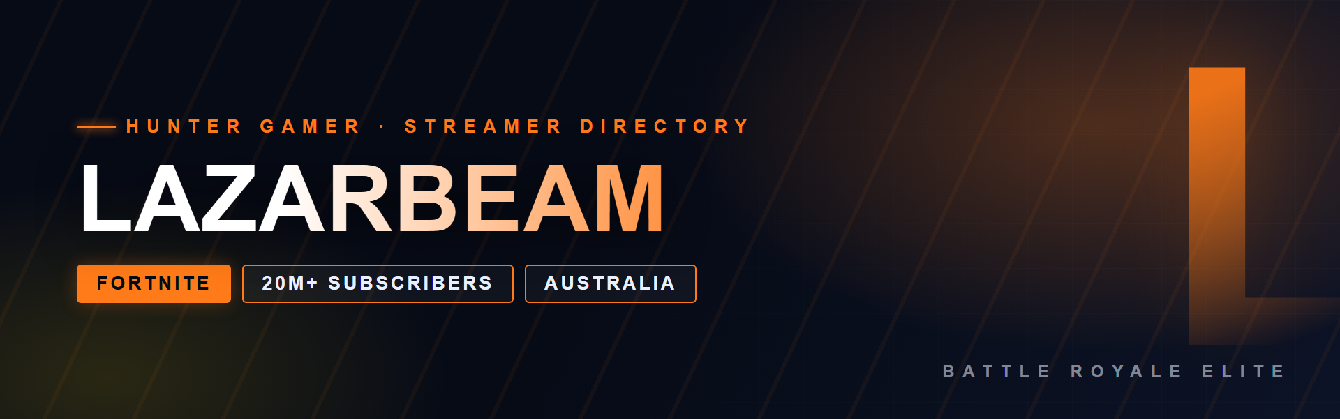 LazarBeam - Fortnite creator from Australia