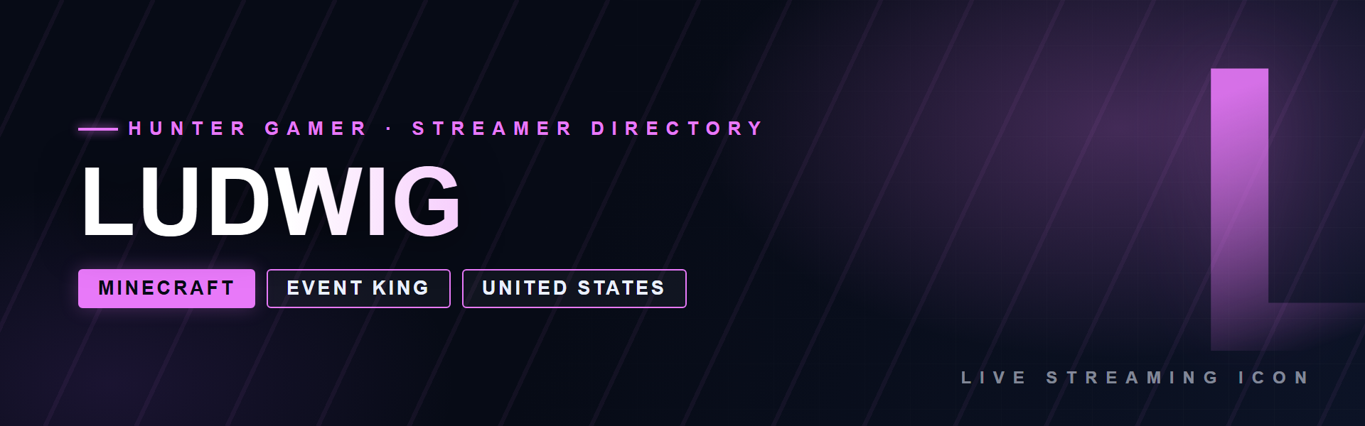Ludwig - Minecraft creator from United States