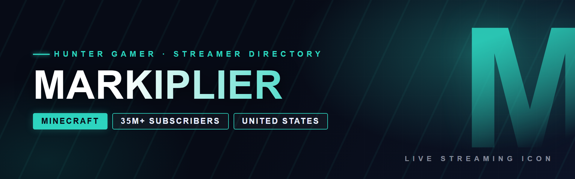 Markiplier - Minecraft creator from United States