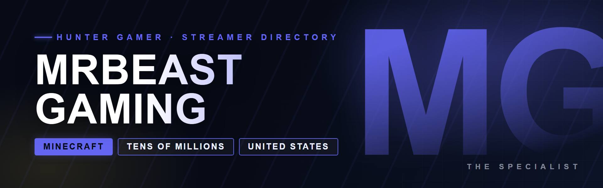 MrBeast Gaming - Minecraft creator from United States