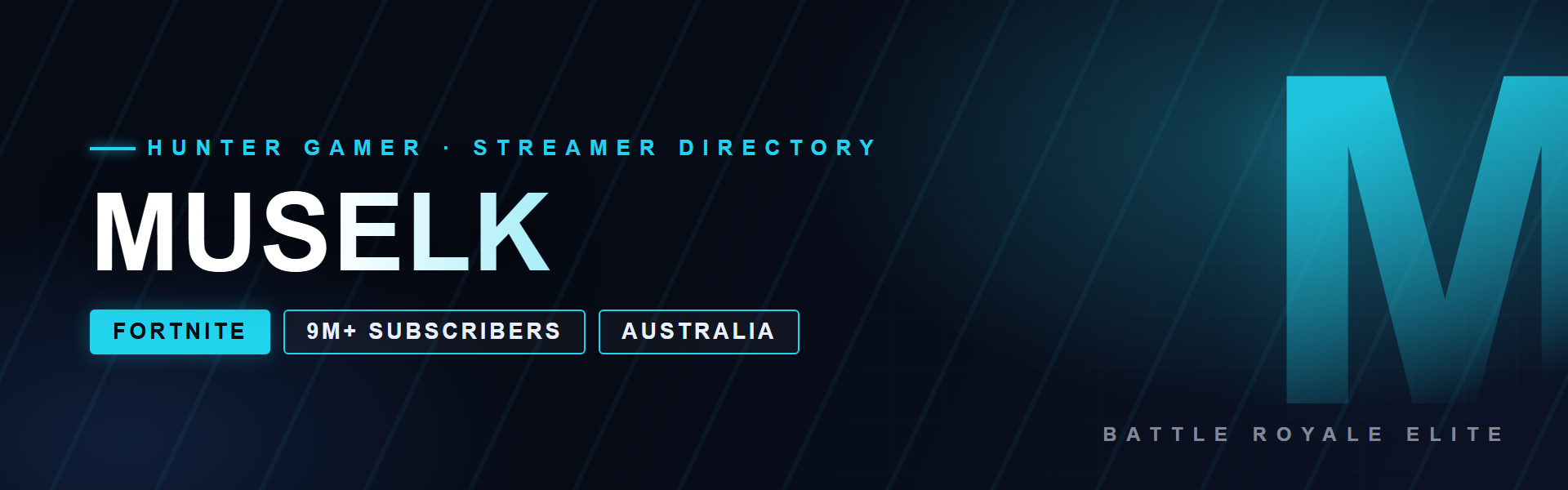 Muselk 14 Muselk - Fortnite creator from Australia