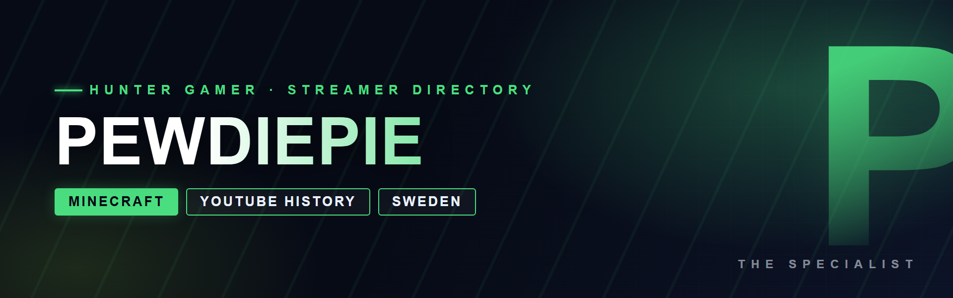 PewDiePie - Minecraft creator from Sweden