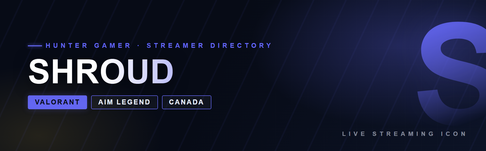 shroud - Valorant creator from Canada