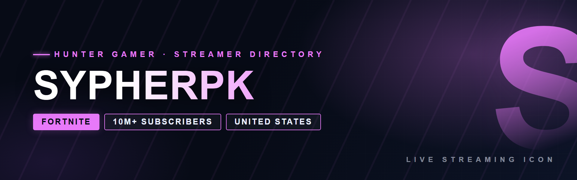 SypherPK - Fortnite creator from United States