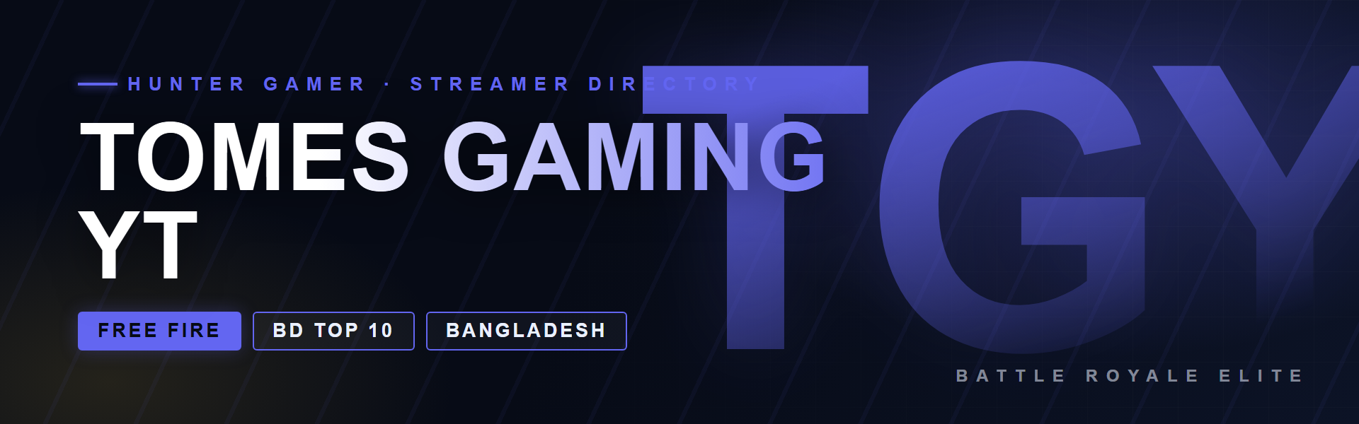 Tomes Gaming YT - Free Fire creator from Bangladesh