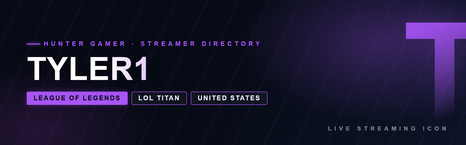 Tyler1 - League of Legends creator from United States