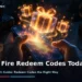 Dark cinematic mobile gaming artwork with a glowing smartphone, holographic gift boxes dissolving into embers, and neon rim light; no faces, no logos, no text.