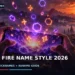 Free Fire name style 2026 concept with readable BD squad nicknames, guild tags, and a nickname editing layout