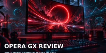 Opera GX review 2026 artwork highlighting GX Control, gaming integrations and Linux support