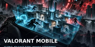 Valorant Mobile release status graphic showing the China launch date and no announced global release date