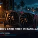 Graphics Card Price in Bangladesh 2026: Honest GPU Guide 2 Dark cinematic banner showing a graphics card beside an open budget gaming PC case on a shared-room desk, with moody lighting and no faces, logos or text.
