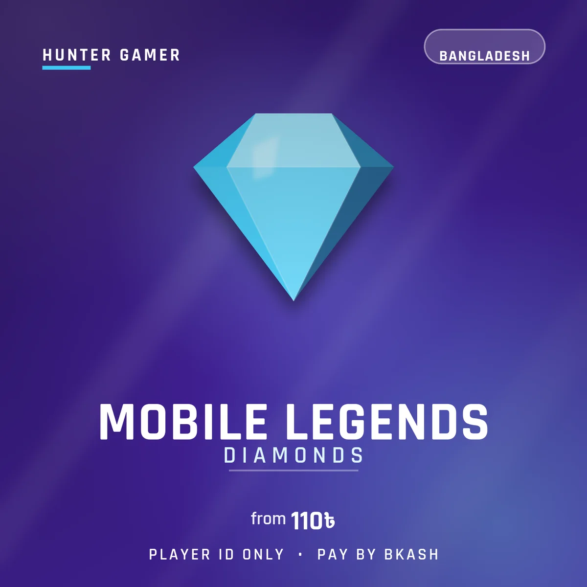 hunter gamer mlbb diamonds bd
