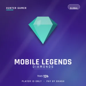 Hunter Gamer Mobile Legends diamonds global top-up, delivered to your player ID