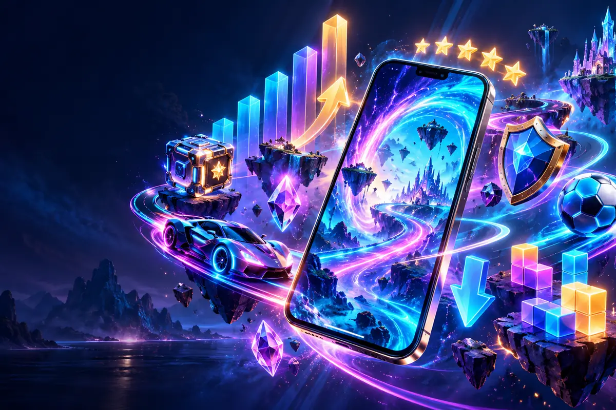 Most popular mobile games 2026 with official download numbers and star ratings from the Play Store