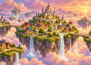 TerraScape free on Epic Games Store — floating island city-building puzzle game
