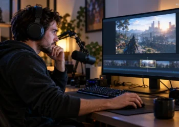 Gaming creator selecting a short highlight from a game replay timeline